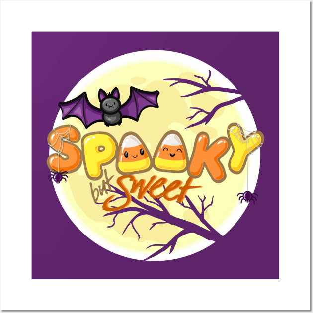 Spooky but Sweet (purple) Wall Art by ElephantShoe